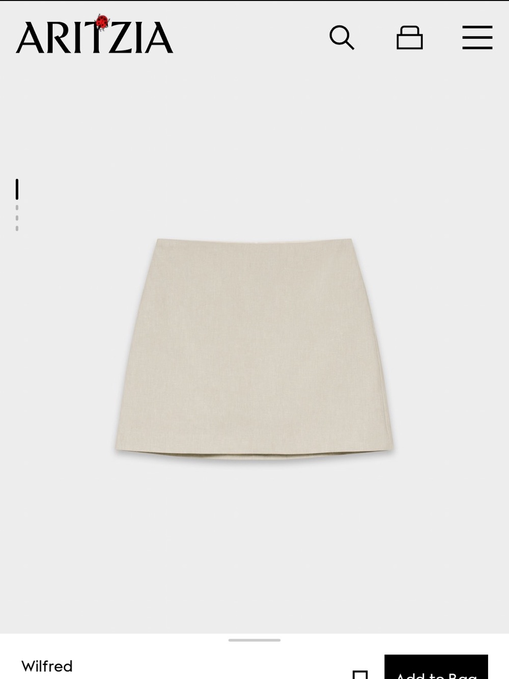Wilfred classic mini skirt powerlinen